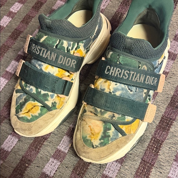 Dior Green and Yellow Women's Sneakers - Picture 1 of 8